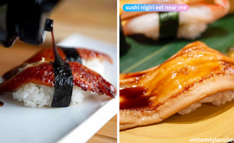 Sushi nigiri eel near me — grilled unagi nigiri with sweet glaze on rice